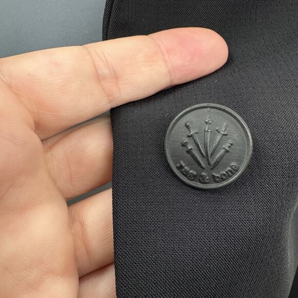 rag & bone Zipper Detail 1-Button Blazer Sz 6 Black Leather Detail Corporate - Picture 7 of 16